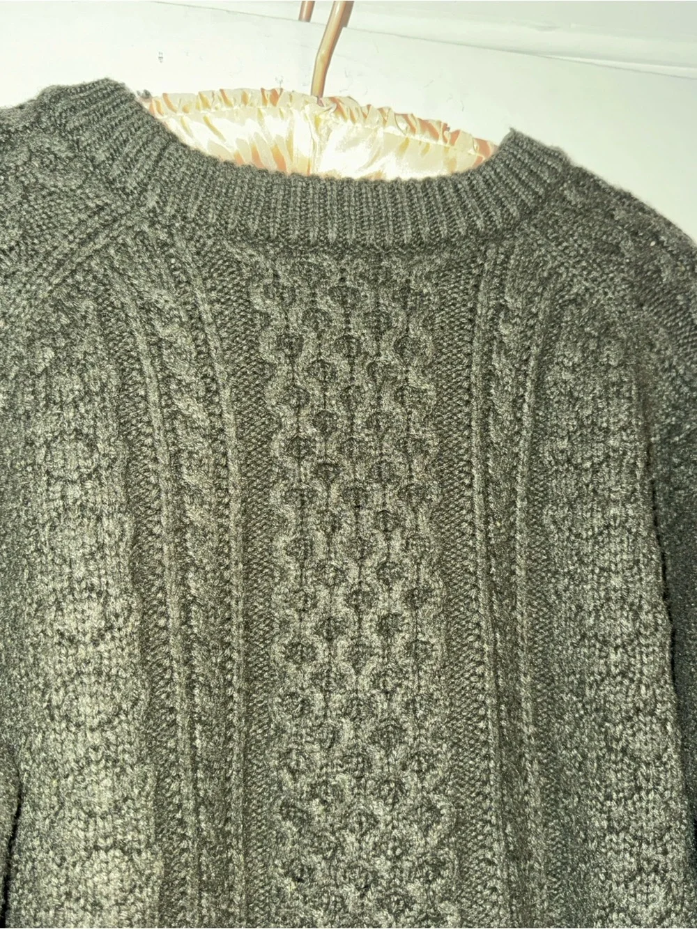 J. Crew Olive Green Cable Knit Women's Sweater